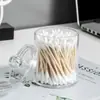 Caja de Almacenamiento Multifuncional a Prueba de Polvo y Conveniente para Bastoncillos de Algodón con Tapa Apilable para Almacenamiento Hogareño Transparente Tarro de Almacenamiento de Algodón Cosmético