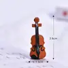 Instrumento Musical Guitarra Violoncelo Pipa Micro Paisagem Cena Ornamentos DIY Cola Cremosa Capa de Celular Placa de Estacionamento Combinando
