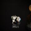 Europa y Estados Unidos viento frío transfronterizo anillo de diamantes exagerado exquisito luz de lujo temperamento versátil moda personalidad única anillo para el dedo