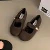 Versátiles Zapatos Redondos de 4 cm con Aumento Oculto de Altura, Estilo Birkenstock de Lana, Suela Suave, Forro de Felpa, Zapatos Retro Mary Jane, Otoño/Invierno 2026