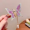Pasador de Mariposa Móvil para Mujer, Pinza para Flequillo Lateral de la Frente, Nuevo Modelo de Celebridad de Internet 2022, Colgante, Estilo Fresco