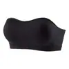 Sujetador deportivo strapless de una sola manga antideslizante con fruncido para mujer talla grande espalda bonita capa base top tipo bandeau envolvente versátil