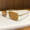 Gafas de Sol Decorativas Personalizadas de Borde Cortado Sin Montura Guepardo para Hombre y Mujer Retro Cabeza de Leopardo Metal Gafas de Sol Venta al por Mayor Transfronteriza