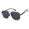 2026 Gafas de Sol Metálicas Polarizadas para Adultos Doble Puente Protección Solar Gafas de Sol para Exteriores Visera Gafas para Conducir Conductor 1819