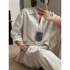 Conjunto de Camisa y Pantalón de Pierna Ancha Estilo Old Money 2026 para Mujer - Un Impresionante Atuendo de Verano Elegante y Apropiado
