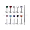 Aretes de Aleación de Titanio Médico F136, Pines de Zirconia sin Rosca, Piercings para Labio, Piercings para Cartílago de Oreja, Piercings para Cóclea, Piercings para Nariz, Set de Tamaño Pequeño