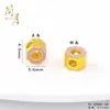 Série de Contas Espaçadoras Perfuradas Hexagonais, Redondas e Quadradas Esmaltadas Banhadas a Ouro que Preservam a Cor Materiais para Pulseira e Colar DIY