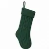 Decoración navideña transfronteriza, medias navideñas, colgante para árbol de Navidad, calcetines grandes, dulces tejidos, bolsa de regalo de lana con diamantes