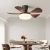 Luz de Ventilador Modelo Novo 2025 para Quarto, Estilo Vintage, Cor de Noz, Silenciosa, Proteção para os Olhos, Luz de Ventilador de Teto de Espectro Completo