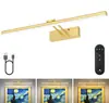 Lámpara de Pared Recargable sin Perforaciones con Control Remoto, Cabezal de Espejo, Lámpara de Dormitorio Interior, Lámpara de Mesita de Noche, Lámpara de Maquillaje, Decoración Artística, Lámpara de Pintura LED