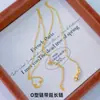 Collar de Oro Arena Vietnamita 24K Joyería para Mujer, Larga Duración, Cadena de Clavícula Nicho de Alta Gama Cadena de Oro Imitación