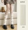 Cubiertas de calcetín JK de punto blanco, cálidas para primavera y otoño, Lolita, cubiertas de calcetín de Zhejiang