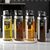 Olla de Aceite de Vidrio Botella de Aceite a Prueba de Fugas Contenedor de Aceite para Cocina Hogar Botella para Salsa de Soja Vinagre Condimentos Juego de Latas de Aceite