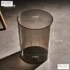 Papelera de alta calidad, elegante y minimalista con diseño transparente, perfecta para oficinas, dormitorios y salas de estar; un imprescindible para cada hogar