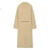 Comércio Exterior Transfronteiriço 2026 Novo Estilo Europeu e Americano Outono Solto Casual Casaco Trench Coat Dupla Face 1360152