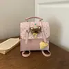 Tendencia transfronteriza bolso dulce cuadrado pequeño para mujer 226 Otoño nuevo bolso de hombro único con retazos de lunares mochila versátil