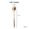 Vajilla Cuchara de Acero Inoxidable Tenedor Flor de Rosa Tenedor para Ensalada de Frutas Cuchara Mezcladora Dorada Rosa Dorado Cuchara para Sopa Estilo Coreano