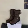 Botines de caballero de moda estilo coreano para mujer, moda otoño 2026 nuevo estilo, botas de moto adelgazantes