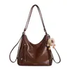 Mochila vintage, novo modelo transfronteiriço, bolsa de ombro estilosa para o dia a dia, bolsa tote crossbody, bolsa de mão casual de grande capacidade, versátil e moderna