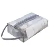 Malla de Puntos Bolsa de Empaque Compacta Portátil con Cremallera Billetera para Monedas Lápiz de Labios Delineador de Ojos Cosméticos Bolsa de Almacenamiento de Malla Venta al por Mayor