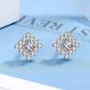 Uma geração de S925 prata esterlina Super Flash Diamond zircônio brincos de diamante temperamento coreano diário high-end brincos Coringa mulheres