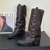Calcetín de Tacón Grueso Hasta la Rodilla Botas de Caballero Mujer 2026 Invierno Más Vendidos Botas de Caña Larga Moda Retro Botas de Tacón