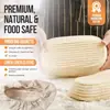 Amazon juego de cestas de fermentación de pan 2 cestas de fermentación de forma ovalada batidor de huevos raspador de masa kit cepillo de limpieza