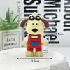 Llavero de Perro Jefe de Dibujos Animados Colgante para Bolso Perro Jefe Piloto PVC Silicona Zapatos Croc Accesorios DIY