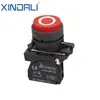 À Prova d'Água Xb4 Metal Plástico Dupla Chave Autotravante Autorearmável Botão Plano Botão Convexo Seleção Botão de Parada de Emergência com Chave Iluminada