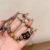 Livrinho Vermelho mesmo estilo doce legal gatinho fofo pulseira preto tecido design de nicho moda combina com tudo corda de mão para casal