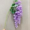 3 Cabeça Bola Orquídea Violeta Simulação Wisteria Flor Teto Flor Videira Decoração de Casamento Interior Videira Planta Atacado