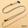 Cordón para Colgante Ruyi, Colgante de Jade Hecho a Mano con Nudo Dorado para Hombres y Mujeres, Cordón con Colgante de Jade Hebilla de Paz