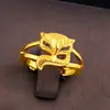 Novos Acessórios: Anel de Raposa Banhado a Ouro em Latão, Anel Ajustável de Raposa Dourado Areia Vietnamita Vintage, Presente de Casamento para Mulheres