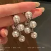 Deixe-me Brilhar: Brincos de Pérola Falsa Estilo Xu Yan e Zhao Lusi para Mulheres, Luxo Leve, Nicho, Brincos Longos e Tarraxas de Alta Qualidade