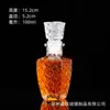 Botellas Pequeñas Decorativas para el Hogar con Tapas, Botellas Vacías de Licor de 100ml, Botellas de Vino Reutilizables Selladas, Botellas de Vino Tinto Diamante, Frascos
