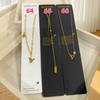 Collar de Lujo de Gama Alta, Moderno y Popular, Transfronterizo Acero Inoxidable Oro de 18K Collar Sencillo con Letra Vl y Elementos de Trébol de Cuatro Hojas, Etc