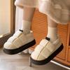 Pantuflas de Algodón Impermeables para Mujer, Nuevo Modelo Otoño e Invierno 2026, Calientes para el Hogar Interior, Zapatos de Algodón Cerrados de Felpa para Pareja para Mujer, Adecuados para Uso en Exteriores