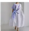 Amazon Transfronterizo 2026 Verano Nuevo Talla Europea Mujer Holgado Cuello Redondo Moderno Gama Alta Manga Corta Vestido Estampado