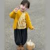 Cárdigan de Punto para Niña Otoño e Invierno Chaqueta Suéter + Ropa Interior de Manga Larga + Bombachos de Cuadros Nuevo Conjunto de Tres Piezas