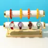 Decoración de mostrador para accesorios de joyería al por mayor estante de exhibición de pulsera pulsera de madera maciza estante de almacenamiento de collar reloj