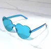 (Especial) Fábrica de Óculos em Formato de Coração Cor de Bala Gelatina Óculos de Coração Óculos de Sol Personalizados Europeus e Americanos para Homens e Mulheres Coração de Pêssego