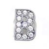 Cristal diamante liga letra furo sapatos fivela sapato flor prata letra cross-border Amazon buraco sapatos fivela decorativa
