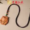 Colgantes Multiestilo para Hombres y Mujeres de Talla en Madera Yiming Xianyuan, Collares de Madera y Cadenas para Suéter