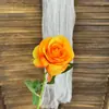 Rosa de Simulación Tallo Único Rosa Redonda Cascada de Flores Pared de Flores Arreglo Floral Flor Artificial Flor de Boda Flor Falsa Fila de Flores en el Suelo