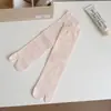 Calcetines Versátiles de Color Puro Estilo Japonés para Mujer con Separación de Dedos, Calcetines Finos Transpirables Absorbentes de Sudor para Primavera/Verano con Dos Dedos, Calcetines Largos sin Costuras