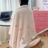 Serie Fresca de Invierno Estilo Ins Manta de Terciopelo de Leche Cachemira Manta con Cremallera Multifuncional Funda de Colcha Ropa de Cama para el Hogar