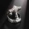 Venta caliente de Temu moda popular europea y americana anillo de martillo de Thor vikingo nórdico anillo de aleación dominante para hombre