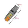 Bombilla LED para Coche T10 5630 5730 8SMD Silicona Parpadeante Doble Color Rojo-Azul Parpadeante Luz de Matrícula