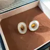 Pendientes Colgantes Populares de Piedra Ojo de Tigre Aguja de Plata Maillard Retro Elegantes Versátiles Pendientes de Lujo Accesible Pendientes de Gama Alta para Mujeres