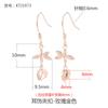 Aretes de Plata Esterlina 925 Soporte Vacío Accesorios DIY para Mujer Aretes Soporte para Aretes Hebilla de Seguridad de Cera de Abeja Hebilla para la Oreja Gancho para la Oreja Alambre para la Oreja Soporte de Plata